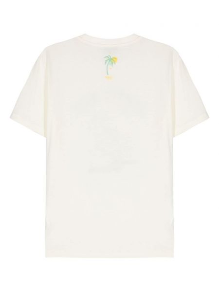 Koszulka bawełniana z nadrukiem Manuel Ritz biała