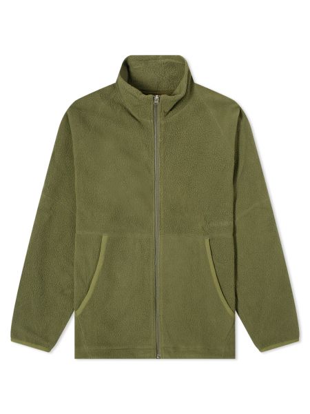 Флисовая легкая куртка на молнии Norse Projects зеленая