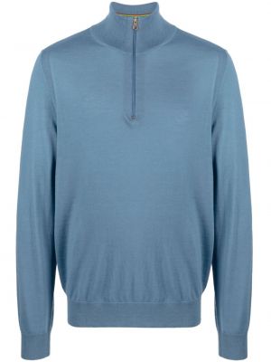 Sweter wełniany z wełny merino Paul Smith niebieski