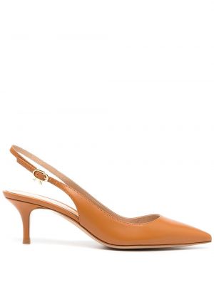 Lær pumps Gianvito Rossi brun