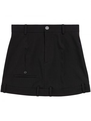 Μάλλινη φούστα mini Balenciaga μαύρο