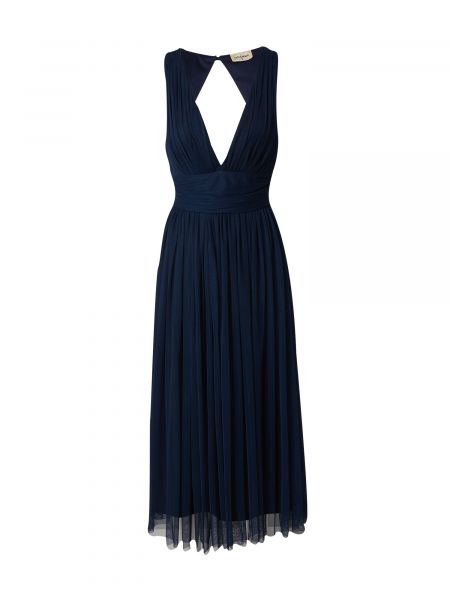 Nėriniuotas suknele kokteiline su karoliukais Lace & Beads mėlyna