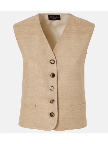 Silke vest Loro Piana beige