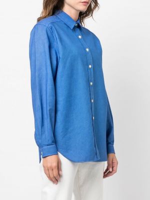 Košile Burberry Pre-owned modrá
