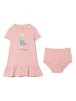 Poloklänning för tjejer Ralph Lauren Kids rosa