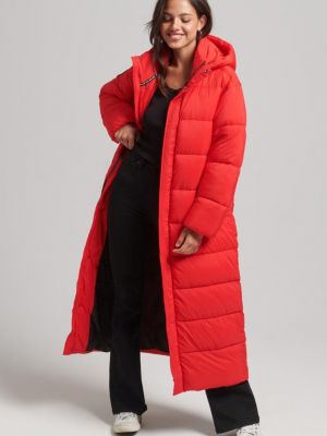Зимнее пальто Superdry красное