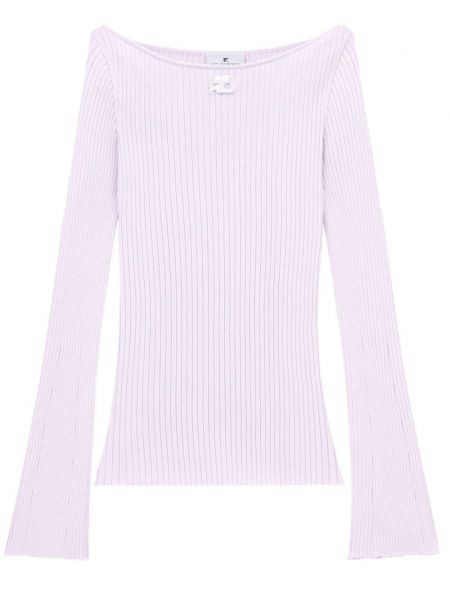 Pulover lung Courreges violet