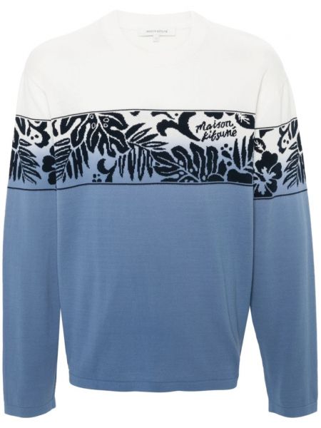 Žakárový sveter s tropickým vzorom Maison Kitsuné