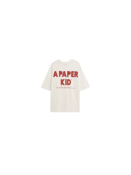 Camiseta de algodón A Paper Kid blanco