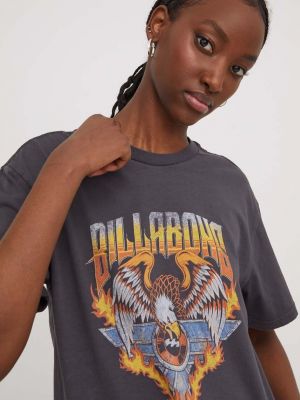 Хлопковая футболка Billabong серая