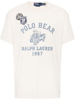 Slip-on кожена поло тениска бродирана Polo Ralph Lauren