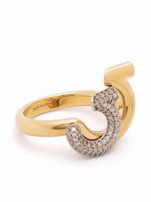 Kristály gyűrű Salvatore Ferragamo aranyszínű