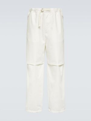 Pantalon en coton Jil Sander blanc