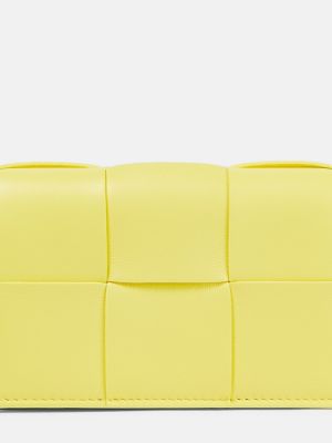 Bőr pénztárca Bottega Veneta sárga