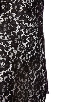 Krajkové přiléhavé midi šaty Dolce & Gabbana černé