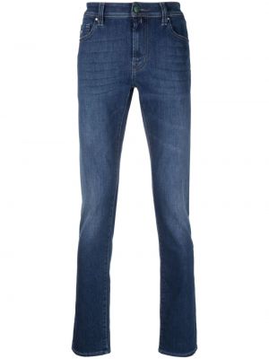 Slim fit skinny fit-jeans med låg midja Sartoria Tramarossa blå