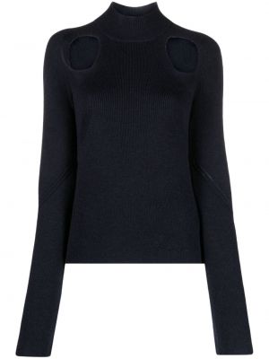 Вълнен пуловер от мерино вълна Zadig&voltaire синьо