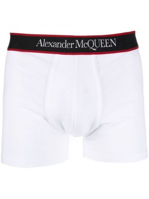 Boxeri din bumbac Alexander Mcqueen alb