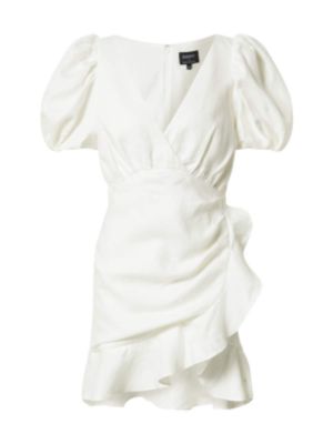 Košeľové šaty Bardot biela