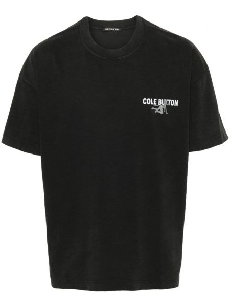 Bavlnené tričko s potlačou Cole Buxton čierna