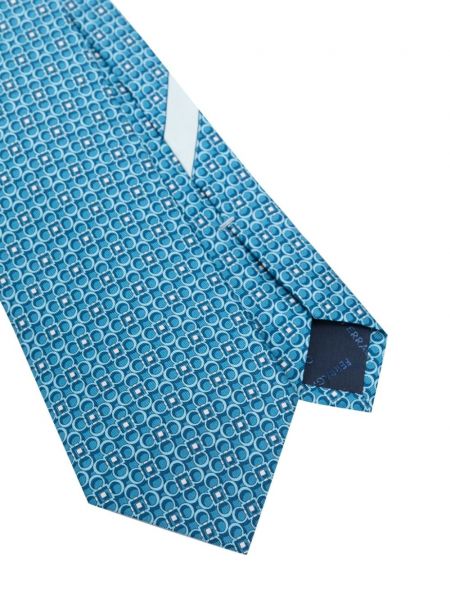 Hedvábná kravata Ferragamo modrá