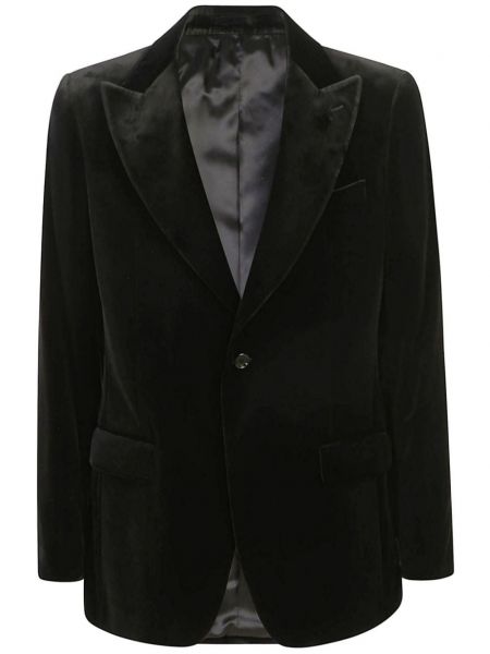 Velour blazer Lardini sort