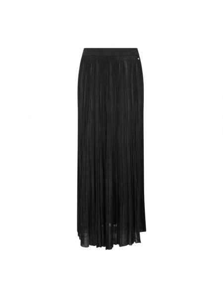 Dzianinowa długa spódnica plisowana Herno czarna