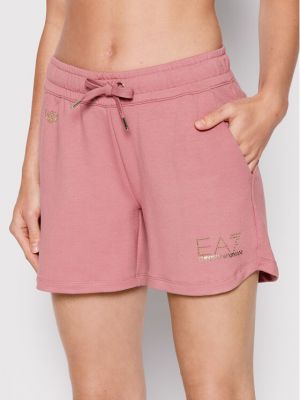 Pantaloncini sportivi Ea7 Emporio Armani rosa