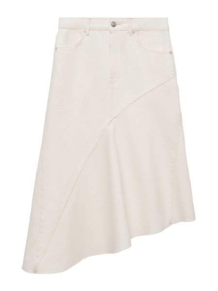 Vlnená sukňa Mango biela