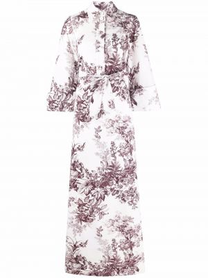 Trykt floral dress Erdem hvit