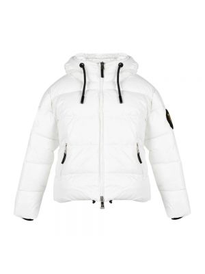 Pikowana kurtka puchowa z kapturem Plein Sport biała