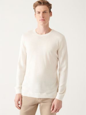 Vlněný svetr Avva bílý