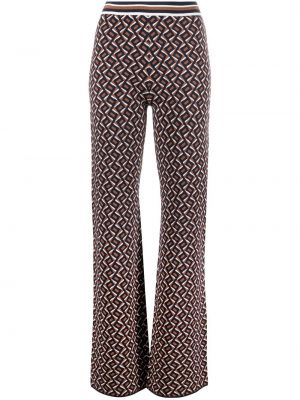 Pantaloni in tessuto jacquard Dvf Diane Von Furstenberg marrone