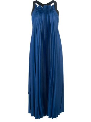 Синее плиссированное вечернее платье Phillip Lim
