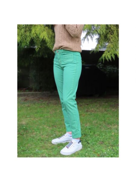 Spodnie w paski Islow zielone