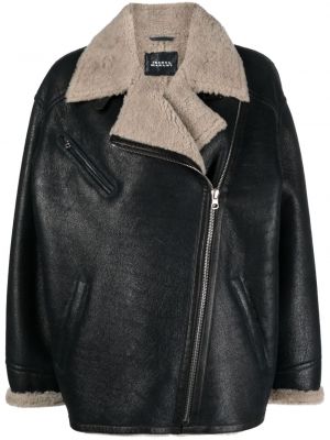 Usnjena jakna Isabel Marant črna