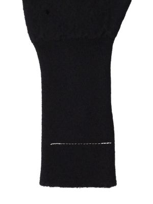 Volnene rokavice filc Mm6 Maison Margiela črna