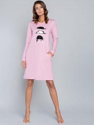 Рубашка с длинным рукавом Italian Fashion розовая
