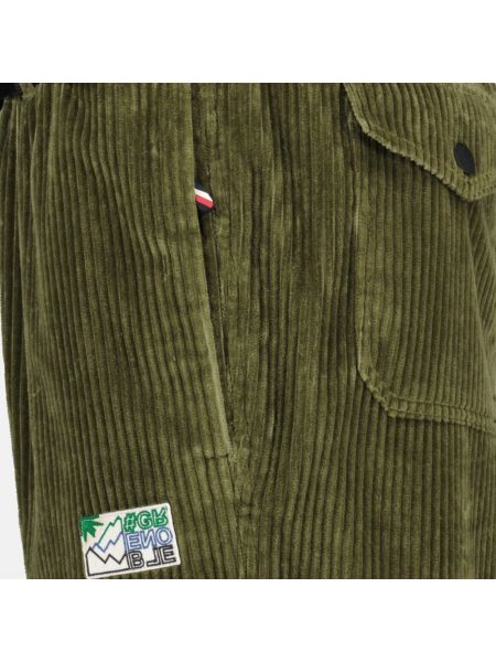 Pantalones de chándal de pana con cremallera Moncler verde