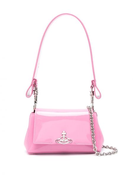Τσάντα ώμου Vivienne Westwood ροζ