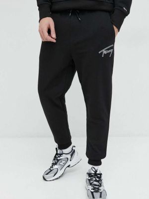 Tommy Jeans melegítőnadrág fekete, férfi, nyomott mintás
