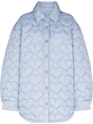 Khrisjoy padded-design snap-fastening jacket - Bleu