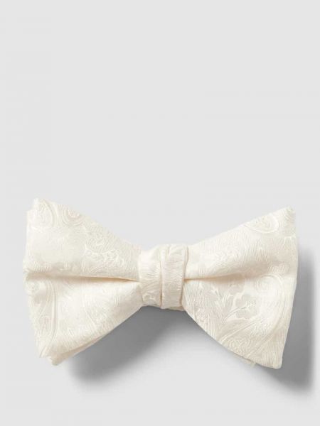Krawat z wzorem paisley Eton biały