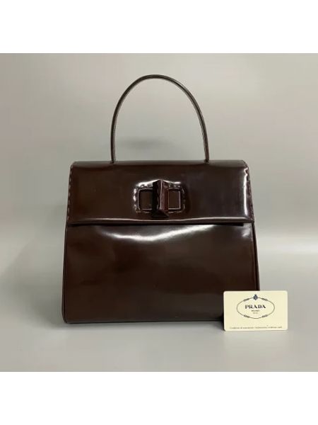 Bolsa de cuero retro Prada Vintage marrón