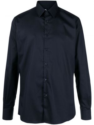 Βαμβακερό πουκάμισο Karl Lagerfeld μπλε