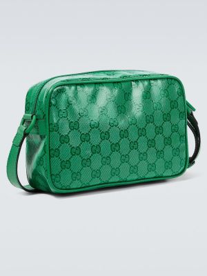 Krištáľová crossbody kabelka Gucci zelená