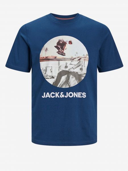 Polo marškinėliai Jack & Jones mėlyna
