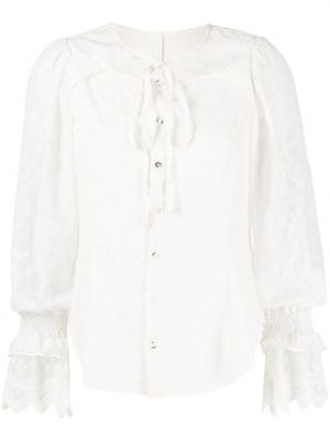 Bluzka koronkowa Renli Su - Biały