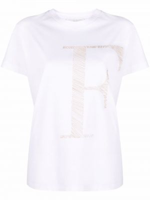 Camiseta con estampado Fabiana Filippi blanco