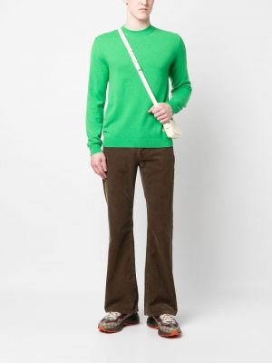 Pull en tricot col rond Gucci vert